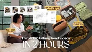 Thumbnail: I filmed 20 talking head videos in 2 hours and here's exactly how you can too! (Use these tips)