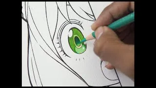 Thumbnail: 【イラストメイキング】EYE COLORING \ PENCIL SKETCH & MARKERS