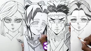 Thumbnail: How To Draw DEMON SLAYER characters Compilation【イラストメイキング】