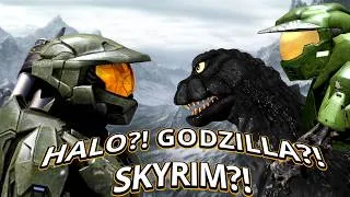 Thumbnail: Master Chief Saves GODZILLA?! In SKYRIM?!