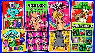 Thumbnail: Save the Shapes VS Squid Game Blind Bag Game Book | Lava Chicken | Unboxing | ASMR