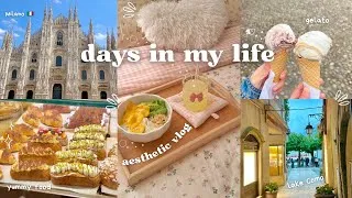 Thumbnail: Days in my life🍨🧸Lake Como trip🇮🇹 yummy food, lots of gelato, relaxing days of vacation🦢✨