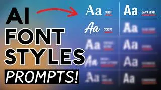 Thumbnail: AI FONT STYLE PROMPTS For Print On Demand (10 Design Tips For Amazon Merch, Redbubble, Etsy)