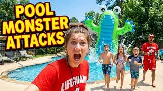 Thumbnail: POOL MONSTER ATTACKS | SuperHeroKids Monster Madness Compilation