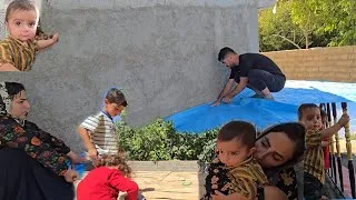Thumbnail: 🏡🔥 Traditional Roof Building & Narges Cooks a Delicious Meal for the Kids | Rural Life