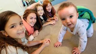 Thumbnail: ENZO LEARNS to CRAWL!!  Turtle Baby Brother plays neighborhood with our family! road trip packing