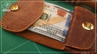 Thumbnail: unusual simple mini leather wallet - ver.4 | Time Lapse