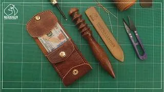 Thumbnail: Simple & Unusual Leather Wallet DIY - Free Pattern Included (v4)