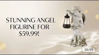 Thumbnail: Livmore White Polyresin Angel Figurine with Lantern