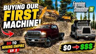 Thumbnail: We Got the $100,000 Loan! | $0 to Mining Empire Ep. 2 | Farming Simulator 25