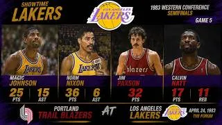 Thumbnail: Nixon & Magic Shine as Lakers Advance! 🔥 Lakers vs Blazers G5 (1983)