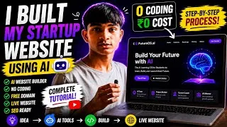 Thumbnail: I Built an AI Startup Website with 0 Coding & ₹0 Using AI 🤯 | FutureOS.ai