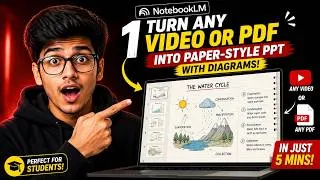 Thumbnail: NotebookLM Se Banao Paper-Style PPT with Diagrams in 5 Mins! 🤯