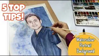 Thumbnail: Watercolour Portrait Background Tutorial || Watercolour Abstract Background   Tutorial