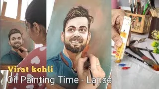 Thumbnail: Virat Kohli 🎨 Oil Painting Time - Lapse // Oil Colour Portrait