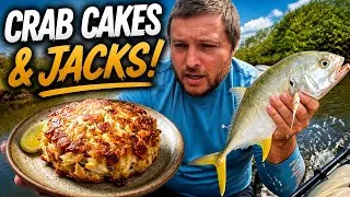 Thumbnail: Florida Crabbing & Fishing: Jack Crevalle, Redfish + Bacon Crab Cakes!