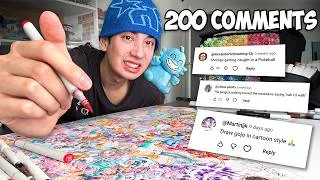 Thumbnail: I Turned 200 COMMENTS into 1 GIANT Artwork... 👀🎨
