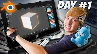 Thumbnail: I Learned 3D MODELLING in 1 WEEK... 👀🎨 (Blender)