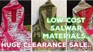Thumbnail: Huge Clearance Sale of Salwar Materials|Salwar Materials at  Just Rs 799 only.