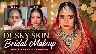 Thumbnail: Dusky skin bridal makeup tutorial | makeup tips for dusky Indian skin tone 