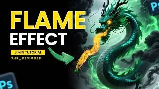 Thumbnail: How to Add Realistic Fire in Photoshop 🔥 | Flame Tool Tutorial (Dragon Effect) | Beginner Friendly