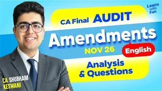 Thumbnail: CA Final Audit (English) Amendment RTP Nov'26 | CA Shubham Keswani (AIR 8)