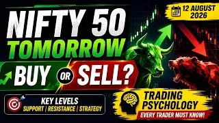 Thumbnail: NIFTY 50 Analysis Tomorrow | Market Direction & Trading Psychology | 12 August 2026|