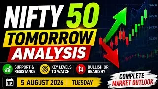 Thumbnail: NIFTY 50 Tomorrow Analysis | 5 August 2026 | Support & Resistance|