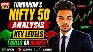Thumbnail: Tomorrow's NIFTY 50 Analysis | Key Levels for Monday. #nifty #trading #billionaire #mindset 