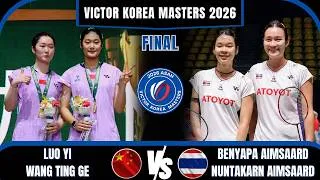 Thumbnail: LUO Yi/WANG Ting Ge vs Benyapa AIMSAARD/Nuntakarn AIMSAARD | Korea Masters 2026 Badminton
