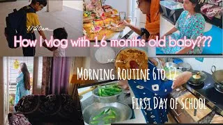 Thumbnail: M Kaise Vlogging karti hu 16 months k baby k sath?#morningroutine #firstdayofschool #viral #ytvideo
