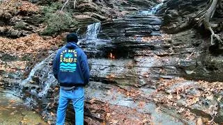 Thumbnail: The Coolest Waterfall In The World! | Exploring Eternal Flame Falls