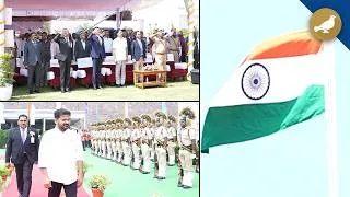 Thumbnail: Revanth Reddy hoists National flag at Golconda Fort in Hyderabad