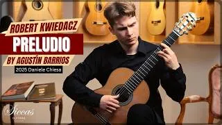 Thumbnail: Robert Kwiedacz plays Preludio en Do menor by Agustín Barrios on a 2025 Daniele Chiesa Guitar