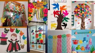 Thumbnail: Classroom Craft ideas with paper decoration/Wall hanging decoration design/Wall painting art designs