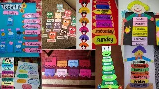 Thumbnail: Preschool easy days of the week Chart/Days of the week TLM/Wall hanging decoration/Chart decoration 