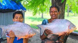 Thumbnail: KING SIZE FISH KULAMBU | Red Pomfret Fish Cooking | Village Style Cooking | Village Food