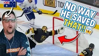 Thumbnail: Aussie Reacting to the Most Impossible Goalie Saves in NHL History 🧤😱