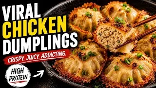Thumbnail: Viral Chicken Pan Dumplings Recipe 🔥 Easy High-Protein One Pan Meal