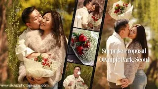 Thumbnail: Behind the Scenes of Surprise Proposal at Olympic Park in Cherry Blossom Season | Seoul Photographer
