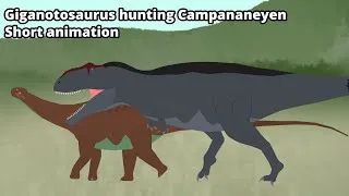 Thumbnail: Giganotosaurus hunting Campananeyen (Short animation)