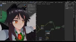 Thumbnail: Procedural starry cape for my Utsuho model...