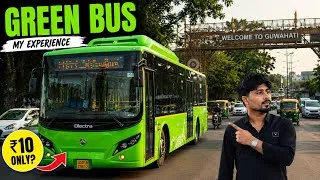 Thumbnail: Guwahati Green Bus Review | AC Bus Mein Sirf ₹10 Se Travel | Complete Guide 2026