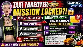 Thumbnail: taxi takeover bug fix! 😱 mission unlock nahi ho raha? contact service support | gangstar mirage city