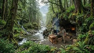 Thumbnail: Building Stone Tools for Forest Survival with a Water Wheel and Fish Trap | Bushcraft, Survival