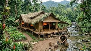 Thumbnail: Building a Warm Survival Shelter and Crab Trap in the Forest | Bushcraft, Survival