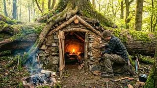 Thumbnail: Creating a Cozy Underground Bunker Around Giant Tree Roots in the Forest| Bushcraft, Survival