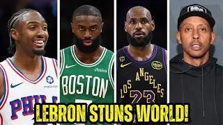 Thumbnail: Jaylen Brown, Tyrese Maxey & Gillie REACT To LeBron James Joining The 76ers! 😳