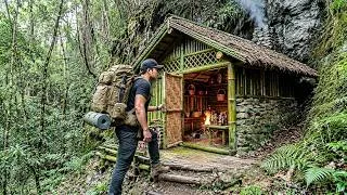 Thumbnail: Survival Alone | Building a Solid Bamboo House Beside a Massive Cliff