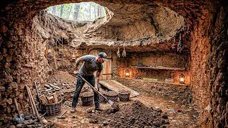Thumbnail: TIMELAPSE : 100 Days Building a Shelter Under a Giant Rock to Survive Alone